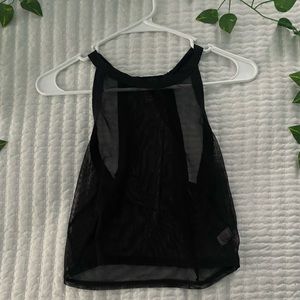 Forever 21 Black Mesh Tank Top